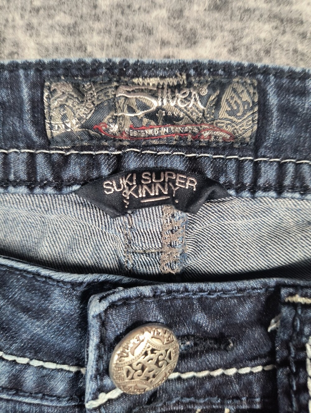 Silver Suki Super Skinny jeans, women's W27/L31 - Picture 3 of 16